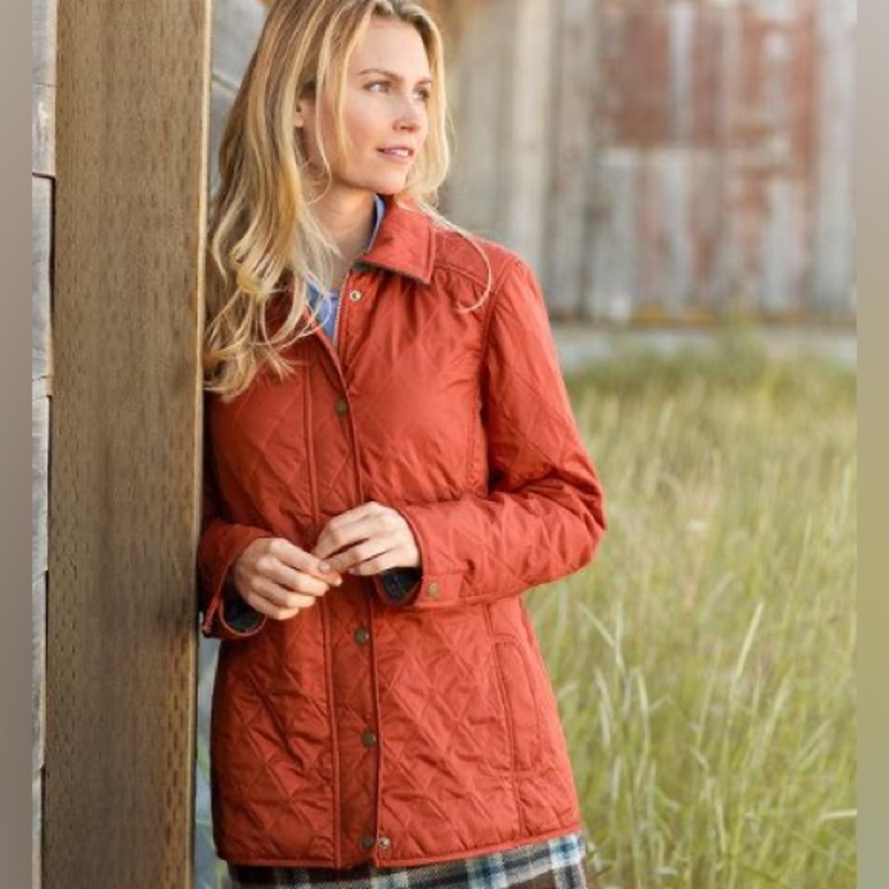 L.L. Bean Women's Quilted Puffer Jacket - Burnt Orange Size MP